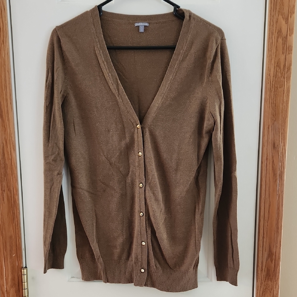Charlotte Russe Brown V-Neck Cardigan Sweater